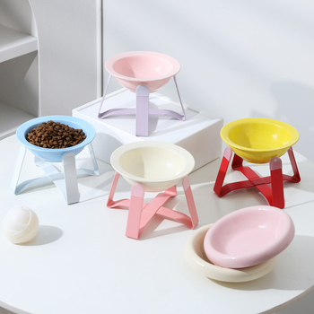 PAWSARTI Görbe élű kerámia macska etetőtál MGYSC022