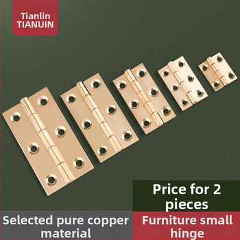 Meďový pánt pre skrinky (Značka: Tianlin; Štýl: Moderný minimalistický; Materiál: Meď; Vhodné pre dvere skriniek z masívneho dreva)