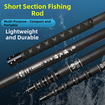 Karbonová rybárska palica, 5-článkový teleskopický prút, hmotnosť 50