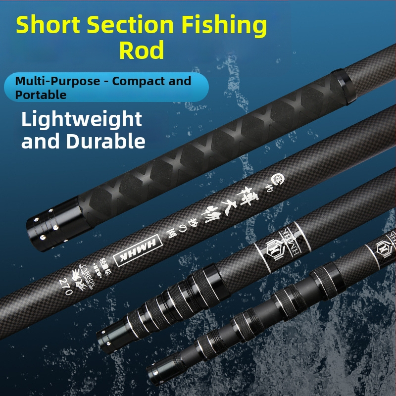 Ogļķšķiedras makšķerēšanas nūja, 5 sadaļu teleskopiskais nūja, svars 50