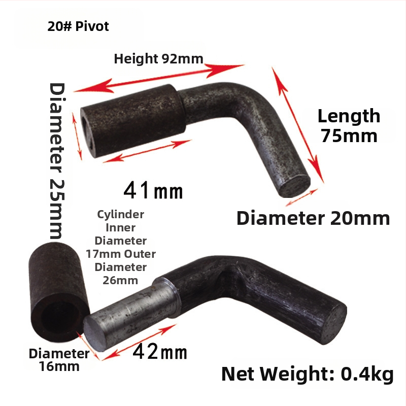 Pánt dverí pre ťažké zaťaženie, zváraný kovový pánt s otáčacím osou, vhodný pre nákladné autá - SJ1001836293