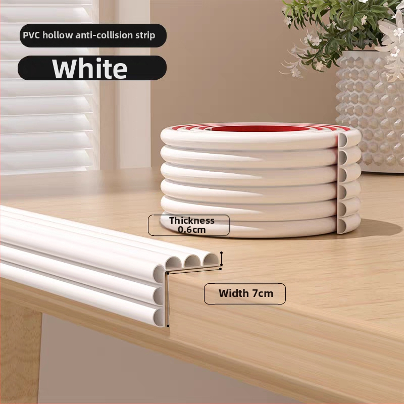 Prázdna PVC ochranná lišta na okraj stola, samolepiaca, 200 súprav