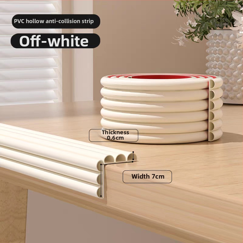 Prázdna PVC ochranná lišta na okraj stola, samolepiaca, 200 súprav