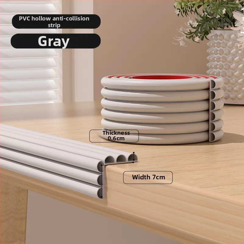 Prázdna PVC ochranná lišta na okraj stola, samolepiaca, 200 súprav