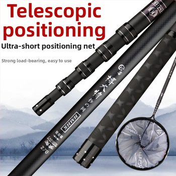 Uhlíkový ultrakrátky teleskopický prút na ryby, 3 diely, 133 g, rozšíriteľný