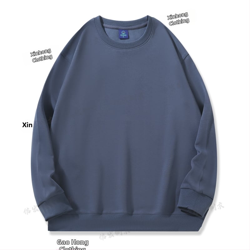 Bavlnená mikina s okrúhlym výstrihom, voľný strih, 280 g, korejský štýl