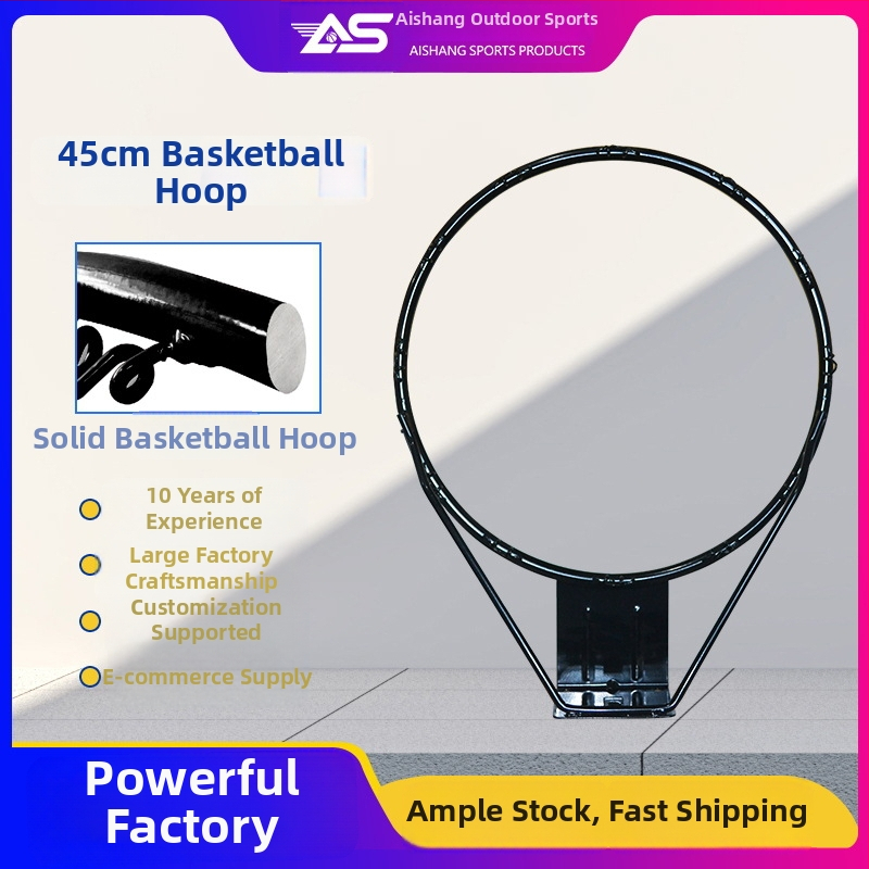 Pevný basketbalový obruč, konštrukcia z liatiny, priemer rúry 16 mm, hmotnosť 3,25 kg, SOBALL