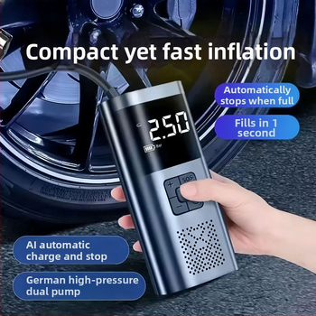 Auto núdzový štartér s vstavanou pumpou na vzduch, 220W, dvojvalcový kompresor, prietok vzduchu 30 L/min, digitálny displej, USB napájanie