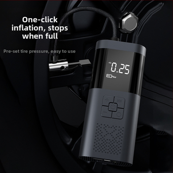 Auto núdzový štartér s vstavanou pumpou na vzduch, 220W, dvojvalcový kompresor, prietok vzduchu 30 L/min, digitálny displej, USB napájanie