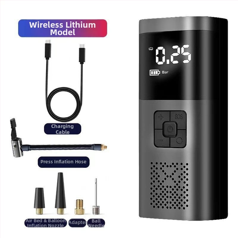 Auto núdzový štartér s vstavanou pumpou na vzduch, 220W, dvojvalcový kompresor, prietok vzduchu 30 L/min, digitálny displej, USB napájanie