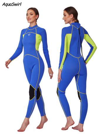 Dámsky neoprénový oblek na potápanie s dlhými rukávmi – udržiava teplo