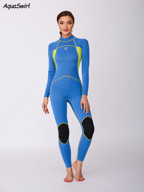 Dámsky neoprénový oblek na potápanie s dlhými rukávmi – udržiava teplo