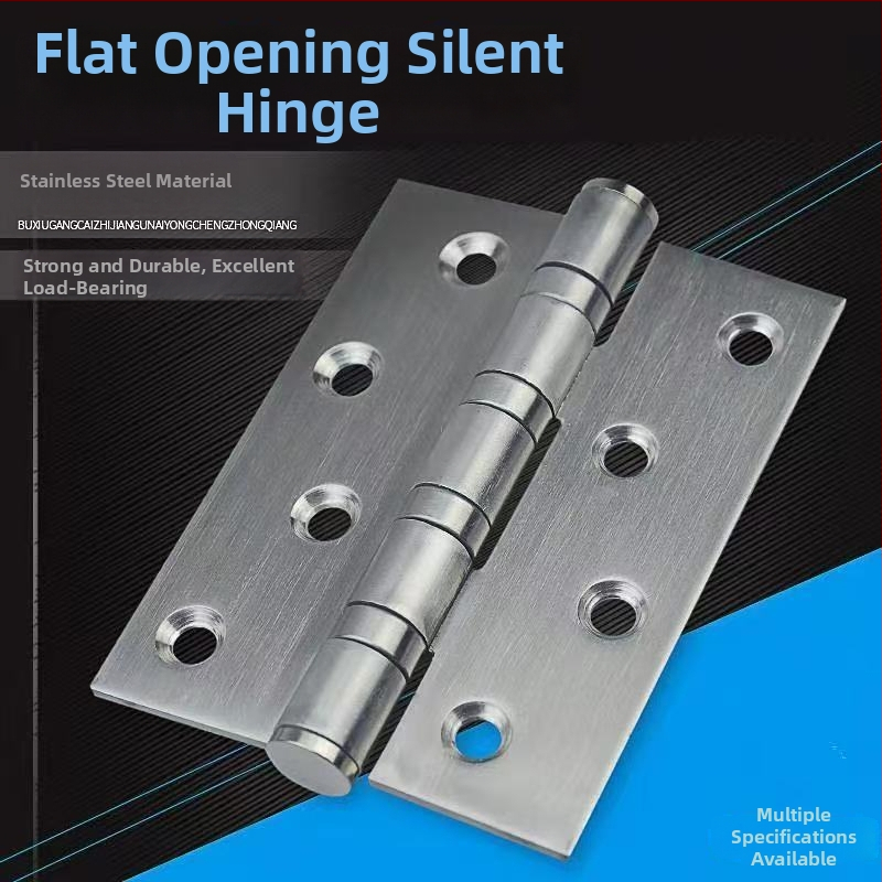 Pánt dverí z nehrdzavejúcej ocele 304, plochý pánt pre vnútorné dvere, drevená dverová doska (Materiál: Nehrdzavejúca oceľ; Značka: Strong Factory; Štýl: Americký; Vývoz cez hranice: Áno)