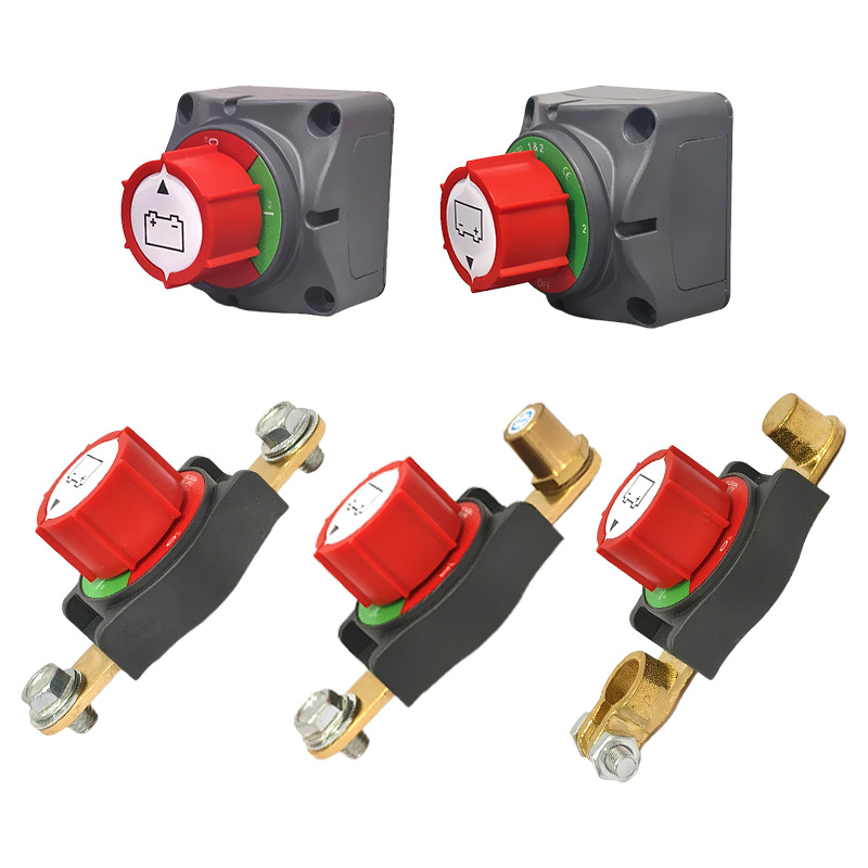 Šesťuholníkový mosadzový batériový terminál s vypínačom napájania a integrovaným spínačom pre úpravy auta, modely: B701G, B701S, B71001, B71002, B71003