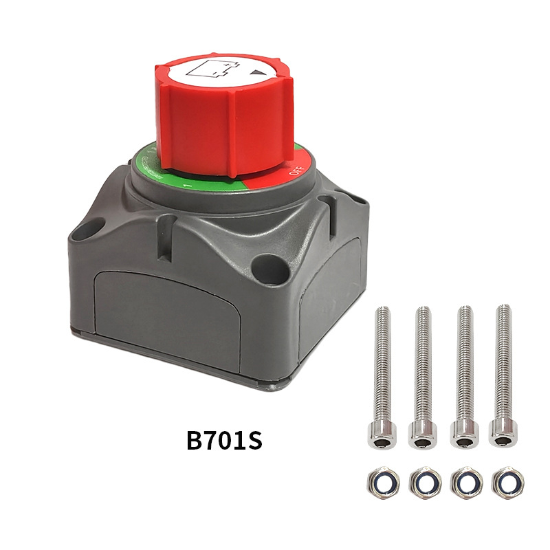 Šesťuholníkový mosadzový batériový terminál s vypínačom napájania a integrovaným spínačom pre úpravy auta, modely: B701G, B701S, B71001, B71002, B71003
