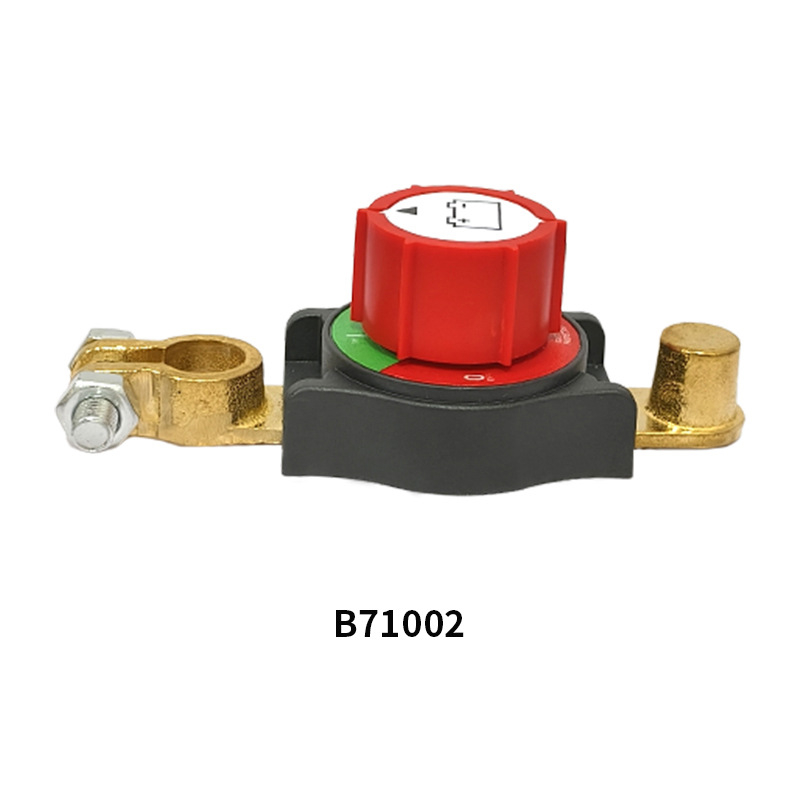 Šesťuholníkový mosadzový batériový terminál s vypínačom napájania a integrovaným spínačom pre úpravy auta, modely: B701G, B701S, B71001, B71002, B71003