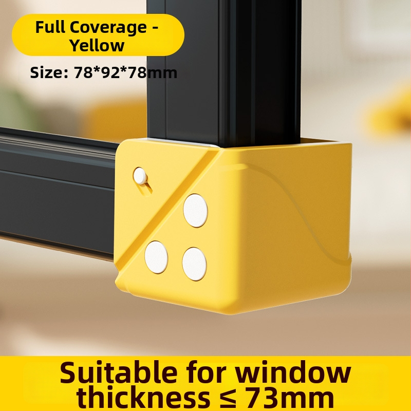 Hlinírový ochranný roh okna s plným krytím, proti kolízii, pre vnútorné otváranie okien, súprava ochrany dverí a okien, so dvomi magnetmi