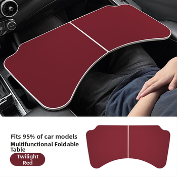 Sklopný malý stolík do auta z ABS plastu + koža; viacúčelový stolík na stolovanie, zábavu, prácu a notebook; tlač loga k dispozícii.