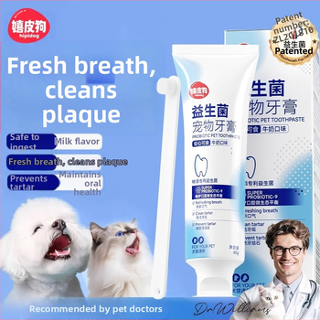 Pasta pre psy s probiotikom pre starostlivosť o periodontálnu dutinu – bielenie – univerzálne pre všetky plemená – Značka Hippie dog