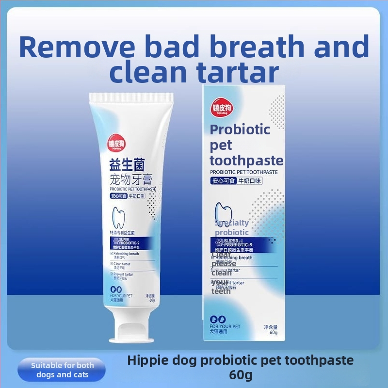 Pasta pre psy s probiotikom pre starostlivosť o periodontálnu dutinu – bielenie – univerzálne pre všetky plemená – Značka Hippie dog