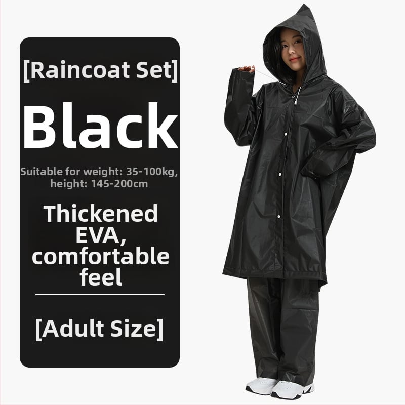 Pončo na turistiku so štiepeným strihom, EVA látka 0,14 mm, hrubý vrstvený materiál, PVC lepiaca vrstva, pre dospelú osobu, možnosť potlače loga