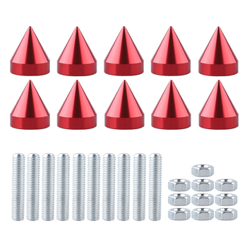 Šróky do rámu poznávacej značky, zliatina hliníka, špičatá hlava, sada 10 ks