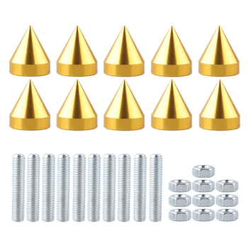 Šróky do rámu poznávacej značky, zliatina hliníka, špičatá hlava, sada 10 ks