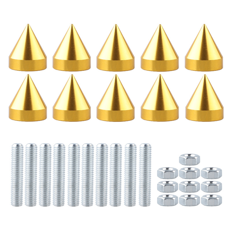 Šróky do rámu poznávacej značky, zliatina hliníka, špičatá hlava, sada 10 ks