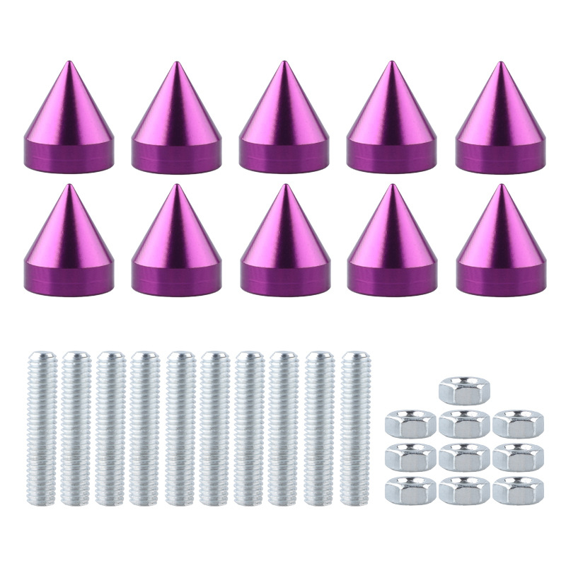 Šróky do rámu poznávacej značky, zliatina hliníka, špičatá hlava, sada 10 ks