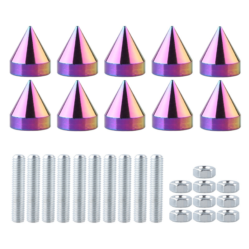 Šróky do rámu poznávacej značky, zliatina hliníka, špičatá hlava, sada 10 ks