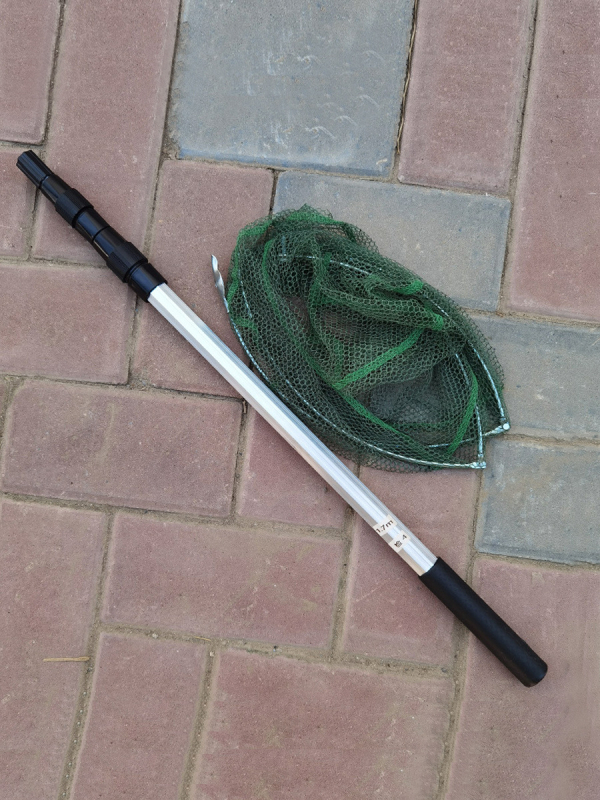 Hliníková sieťová tyč so pevným železným hlavom – sada pre rybárske siete