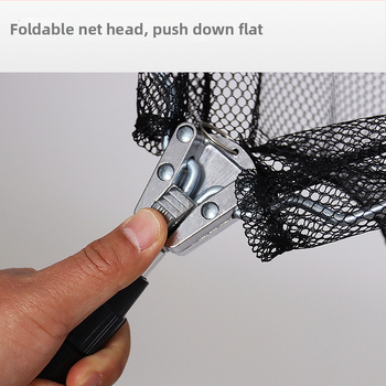 Nylonová trojuholníková skladacia sieť na rybolov, teleskopická, prenosná