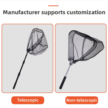 Nylonová trojuholníková skladacia sieť na rybolov, teleskopická, prenosná