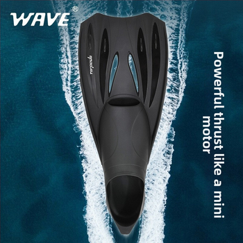 Wave profesionálne potápačské plutvy pre mužov - materiál TPR + PP, model F6882, pre voľné potápanie a potápanie so šnorchlom