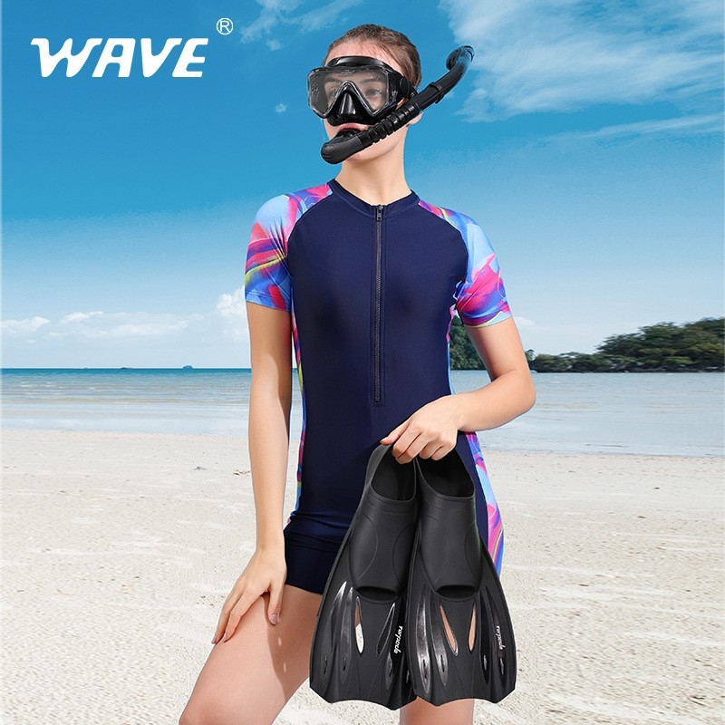 Wave profesionálne potápačské plutvy pre mužov - materiál TPR + PP, model F6882, pre voľné potápanie a potápanie so šnorchlom