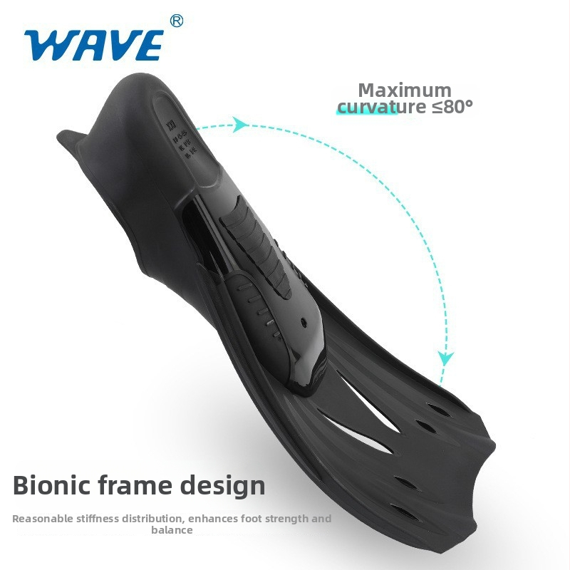 Wave profesionālās niršanas spārni vīriešiem - materiāls TPR + PP, modeļa numurs F6882, brīvās niršanas un niršana ar snorkeli