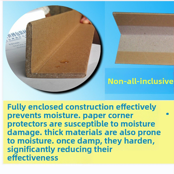 L-tvarovaný ochranný roh z papiera — kraftový papier, spracovanie papierovým strojom, potlačené logo, tvrdený