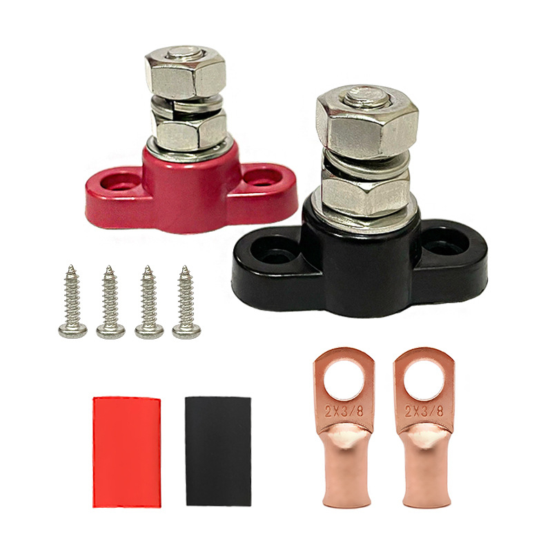 Ťažký terminálny stĺpik z nehrdzavejúcej ocele so samostatným závitovým stĺpikom pre DC 12–48V (model Imperial)