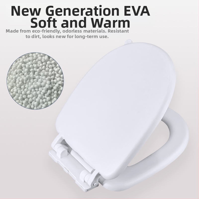 Tualetes sēdvietas vāciņš no EVA putām - regulējams caurumu attālums 11–17, Modelis 025, Stils: Standarta/Moderns minimālisma