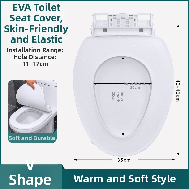 Kryt toaletnej sedadla EVA pena - nastaviteľný rozstup otvorov 11–17, Model 025, Štýl: štandardný, moderný a minimalistický