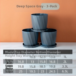 Plastový kvetináč na rastliny, nordický štýl, na stolné aj na podlahové použitie