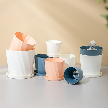 Plastový kvetináč na rastliny, nordický štýl, na stolné aj na podlahové použitie