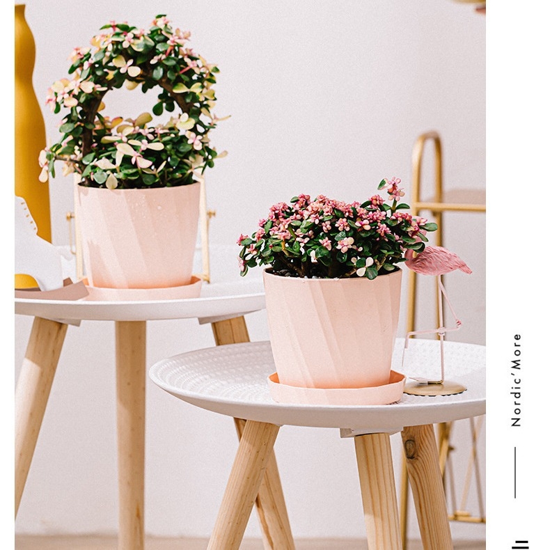 Plastový kvetináč na rastliny, nordický štýl, na stolné aj na podlahové použitie