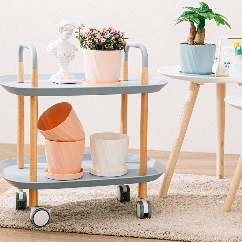 Plastový kvetináč na rastliny, nordický štýl, na stolné aj na podlahové použitie