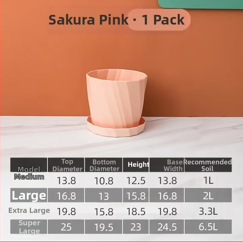 Plastový kvetináč na rastliny, nordický štýl, na stolné aj na podlahové použitie