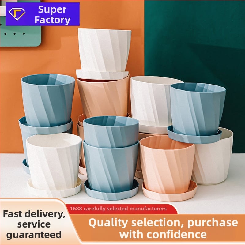 Plastový kvetináč na rastliny, nordický štýl, na stolné aj na podlahové použitie