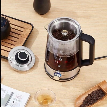 Automatická kanvica na čaj s borosilikátovým sklom, objem 1–1,5 L, 220 V, 500–1000 W, mechanické ovládanie