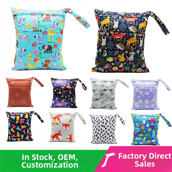 Vodootporna torba za pelene s dvostrukim zatvaračima, prijenosna torba za majku, organizator za pohranu pelena, poliester