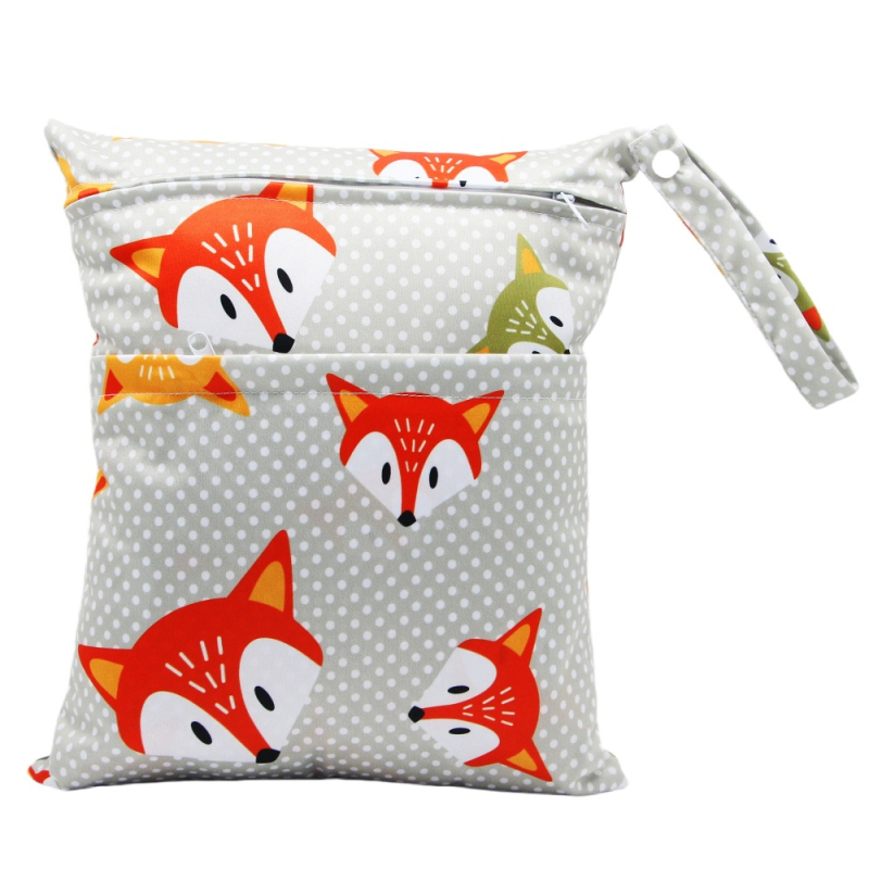 Vodootporna torba za pelene s dvostrukim zatvaračima, prijenosna torba za majku, organizator za pohranu pelena, poliester