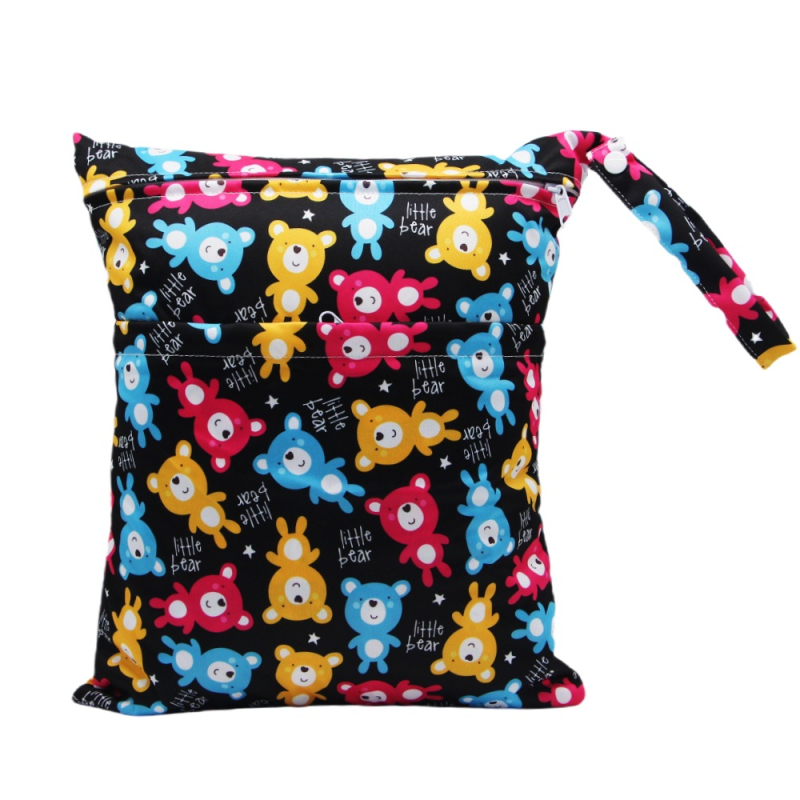 Vodootporna torba za pelene s dvostrukim zatvaračima, prijenosna torba za majku, organizator za pohranu pelena, poliester